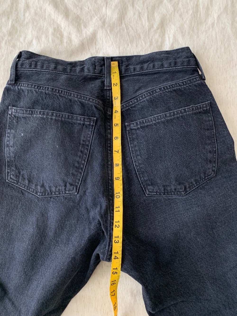 AGOLDE Jeans 90s Cropped Straight Leg Dark Gray Women's size 27 with 26" inseam - Picture 12 of 15
